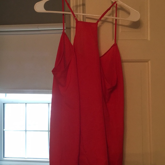 Coral/ reddish j crew racer back tank - Picture 5 of 5